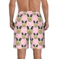 thumbnail image 3 of Naloa Panda Avocado Men's Beach Shorts, Surfing shorts, Swim trunks, Quick Dry Swim Trunks for Surfing Beach Fun - Small, 3 of 9