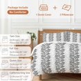 thumbnail image 6 of 3 Piece Black Grey Botanical Duvet Cover Set Queen Size,Microfiber Comforter/Quilt Cover with Corner Ties and 2 Pillowcases,Pastoral Spring Summer Leaf Aesthetics Soft Bedding with Zipper Closure, 6 of 8