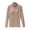 Khaki, variant on Women's Long Sleeved Shirts High Collar Sleeping Blouses Home Cotton Shirt with Chest Cushion Solid Color Pullover Top Black 3XL