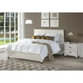 thumbnail image 2 of Pemberly Row Solid Wood Queen Platform Bed in Shabby White Finish, 2 of 3