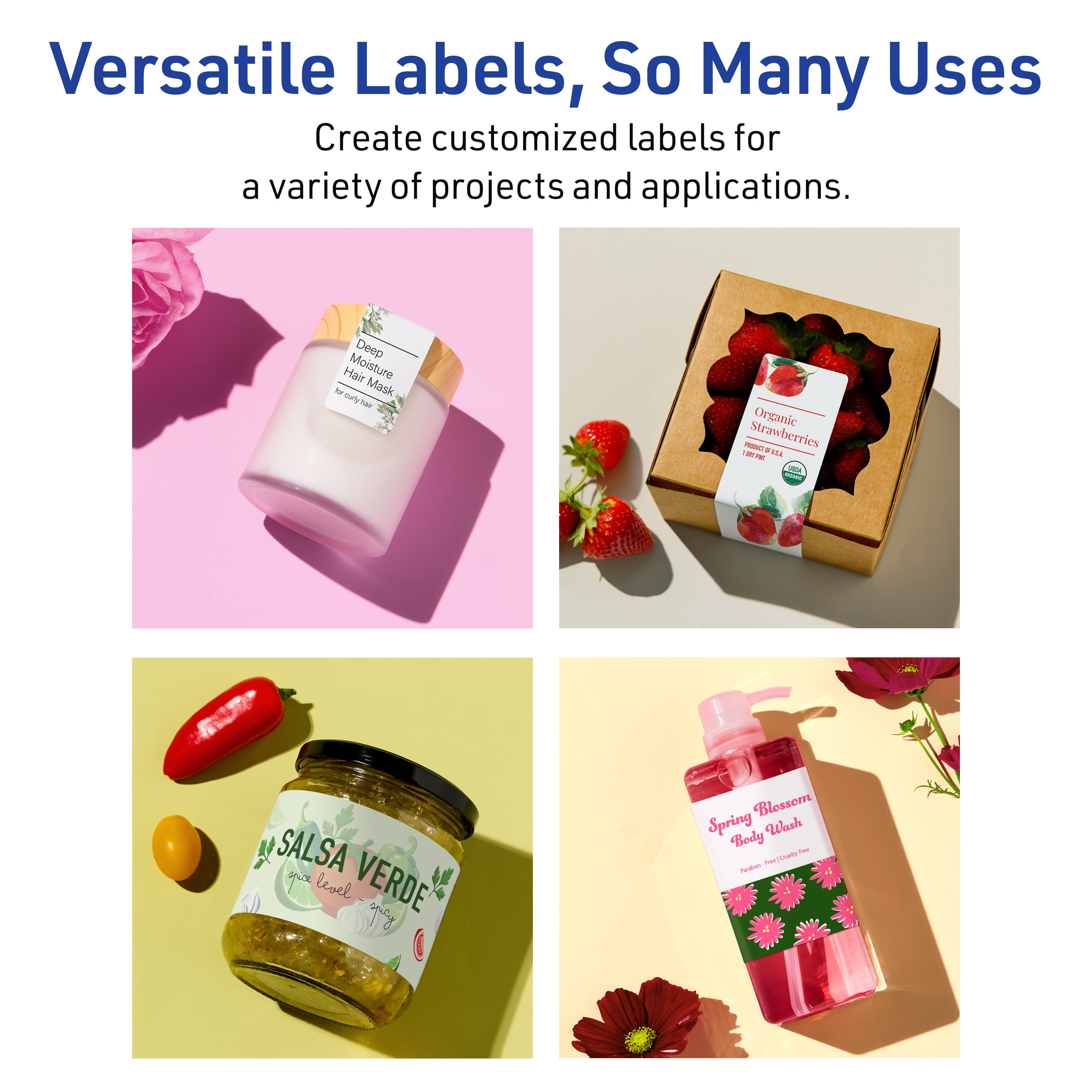 Avery Waterproof Rectangle Labels, 1.5" x 7.5", 500 Total