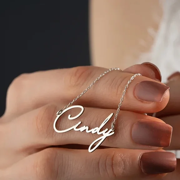 Customized Necklaces for Women 14K White Gold Jewelry Personalised Name Pendant Gold Chains Choker Collar Nombre Personalizado