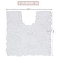 thumbnail image 4 of Home Weavers Bell Flower Bathroom Rug Toilet Rugs U Shaped Contour, Thick Toilet Rug, Non-Slip Contour Mat for Bathroom,100% Cotton Soft, Absorbent Water, Machine Washable, 20"x20" Contour, White, 4 of 9