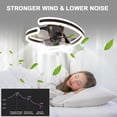 thumbnail image 5 of Pebbuoy Ceiling Fan with Light And Remote Control, Modern Geometric Shape Flush Mount Ceiling Fan Light for Bedroom, Living Room, Small LED Ceiling Light Fixture, 5 of 10