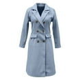 thumbnail image 4 of HJYCHN Women Bohemian Trench Coat Long Double Breasted Overcoat for Warm Fall and Winter Wear Stylish Statement Coat BU1 XL, 4 of 5