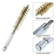 thumbnail image 4 of Uxcell 5Pcs Brass Bore Brush 13mm Dia 4" Long Cleaning Twisted Wire Brush with Handle 1/4" Hex Shank, 4 of 6