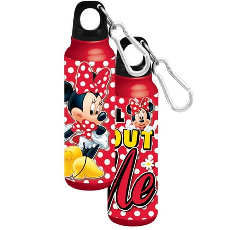 - Disney Minnie Mouse All About Me Aluminum Water Bottle - Wide Mouth, Red
