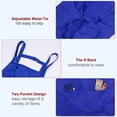 thumbnail image 4 of Unique Bargains H Style Apron Kitchen Cooking Aprons Long Artist Painting Apron with 2 Pockets Blue, 4 of 5