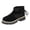 Black, variant on Ankle Boots for Women Vintage Checkered Patchwork Suede Platform Chunky Lug Sole Comfortable Non Slip Combat Short Booties