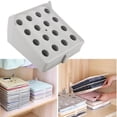 thumbnail image 3 of Storage Rack Useful T Shirt Organizer Wardrobe Storage Stackable Dressbook T Shirt Folder Board Shirt Organizer Clothing Folding Board GREY, 3 of 8