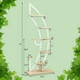 thumbnail image 3 of Spaco 6-Tier 9 Potted Metal Plant Stand Holder Display Shelf with Hook-White, Flower Pot Stand for Planter Corner Garden Balcony Patio, 3 of 7