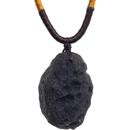 Genuine Cintamani Saffordite Stone Necklace,Genuine Arizona Obsidian Tektites Raw Crystals,Irregular Shape