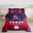 thumbnail image 2 of jejeloiu Texas Bedding Comforter Set,Ball Game Lover Twin Comforter Sets,Baseball Sport City Bedding Set For Children,Super Cozy Room Decor Reversible,2pcs, 2 of 8