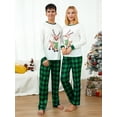 thumbnail image 4 of Sunisery Merry Christmas Family Matching Pajamas Sets Plaid Deer Print Holiday Xmas Pjs Sleepwear For Family Adults Kids, 4 of 7