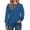 Blue, variant on UVN Plus Size Tops for Women Pleated Long Sleeve Shirts Dressy Casual Crewneck Fall Blouses