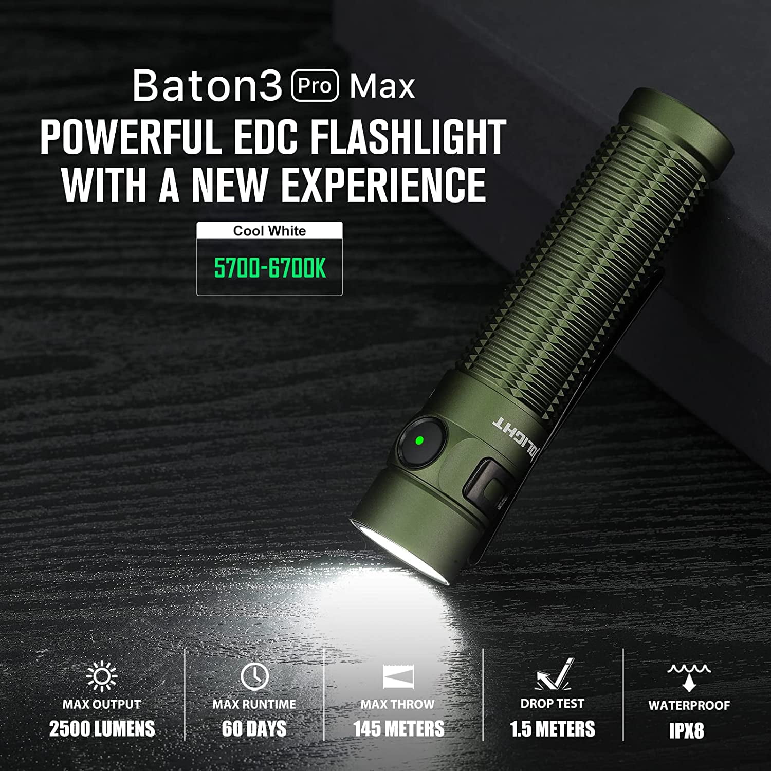 Olight Baton 3 Pro Max グリーン Olight Baton 3 Pro Max Flashlight Review - ZeroAir Reviews
