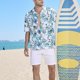thumbnail image 5 of Camisa de manga corta para hombre, camiseta holgada de estilo hawaiano para playa de verano para vacaciones de viaje, 5 of 7