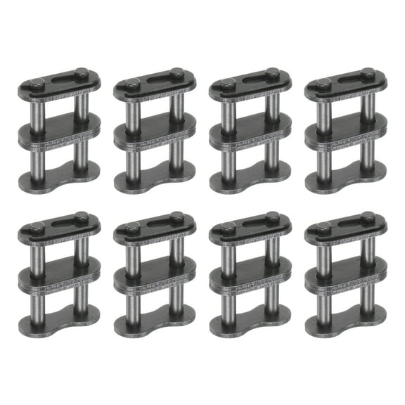 Uxcell 8Pcs #40-2/08A-2 Double Roller Chain Connecting Links 12.7mm Pitch Carbon Steel Chain Master Link for 08A-2 Chain