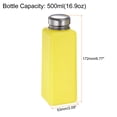 thumbnail image 2 of Dispensador de Alcohol Solvente 500ml (16.9oz) con Bomba de Dispensación de Líquido y Tapa de Acero Inoxidable para Removedor de Esmalte, Limpiador de Acetona, Amarillo, 2 of 6