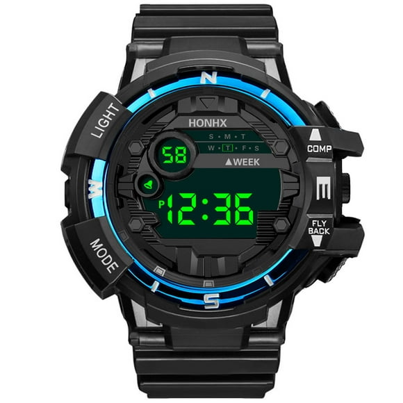Cameland Fashion Men LED Digital Date Military Sport Rubber Quartz Watch Alarm