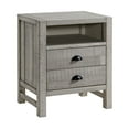 thumbnail image 2 of Alaterre Furniture Windsor 2-Drawer Wood Nightstand, Driftwood Gray, 2 of 8