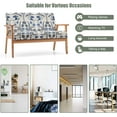 thumbnail image 4 of Giantex Modern Upholstered Loveseat, Fabric Loveseat Sofa Recliner Couch Wooden 2-Seat Armchair for Home and Office, 4 of 7