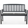 thumbnail image 1 of Noble House Loja Outdoor Dark Grey Acacia Wood Bench, 1 of 22