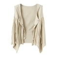 thumbnail image 3 of Fringe Vest for Women 2025 Sleeveless Suede 70s Hippie Western Cowgirl Tassel Button Vest Jackets Outerwear, 3 of 5