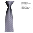 thumbnail image 6 of Lifetechs Men Tie Business Tie Work Formal Occasion Stripe Silky Smooth Anti-wrinkle Adjustable Lightweight Clothes Matching Party Wedding Necktie, 6 of 6
