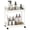 White, variant on BTY 3-Tier Plastic Rolling Utility Cart with Handle - Multi-Functional Movable Storage Trolley with Wheels for Office, Living Room, Kitchen - Space-Saving Organizer Black