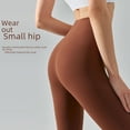 thumbnail image 4 of Pantalones de yoga ajustados de alta resistencia Pantalones deportivos de cintura alta con fruncido abdominal Pantalones de fitness de secado rápido finos y muy elásticos, 4 of 4
