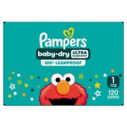 Pampers Baby Dry Diapers Size 1, 120 Count (Select for More Options)