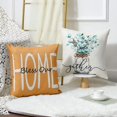 thumbnail image 4 of Throw Pillow Covers 20x20 Set of 4 Farmhouse Pillow Covers Cushion Cases Decorative Pillowcases for Sofa Couch Living Room Outdoor Home Decor (Orange, 20" x 20"), 4 of 6