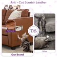 thumbnail image 5 of LAZZO 65" Loveseat Sofa with USB Charging Ports, 2-Seat Faux Leather Couch for Living Room & Office, Brown, 5 of 9
