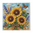 thumbnail image 2 of Sunflower Pearl Art DIY Kit, 6 Pack Floral Pearl Diamond Painting Kit with Drill Pen & Tray, Beginner Friendly Handmade Art Craft for Home Decor Holiday Gift, 2 of 6