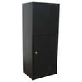 thumbnail image 2 of QualArc ALX-800-REAR-BK Allux 800 Galvanized Steel Locking Mail Parcel Box with Rear Locking Retrieval Door, Black, 2 of 2
