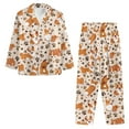 thumbnail image 6 of SEANATIVE Corgi Paws Womens Button Up Pajamas 2 Piece Loungewear Pjs Set for Women Button Down Pajama Sets Size XS Comfy Sleeping Set Long SLeeve Nightwear with Pockets, 6 of 7