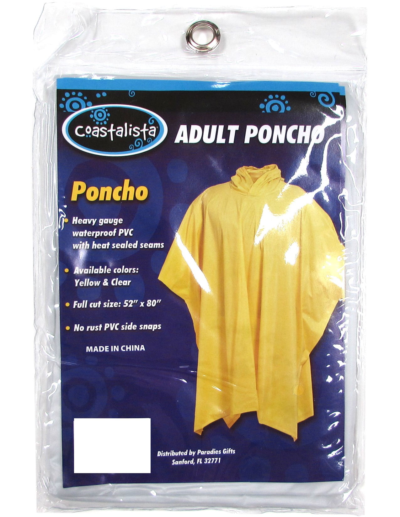 (2 pack) Disney Waterproof Heavy Duty Compact Travel Rain Poncho, (Adult)