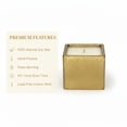 thumbnail image 5 of Vanilla Reserve Vanilla Sandalwood Scented Candle in Gold Cube Jar, Luxury Home Decor Candle, 5 of 5