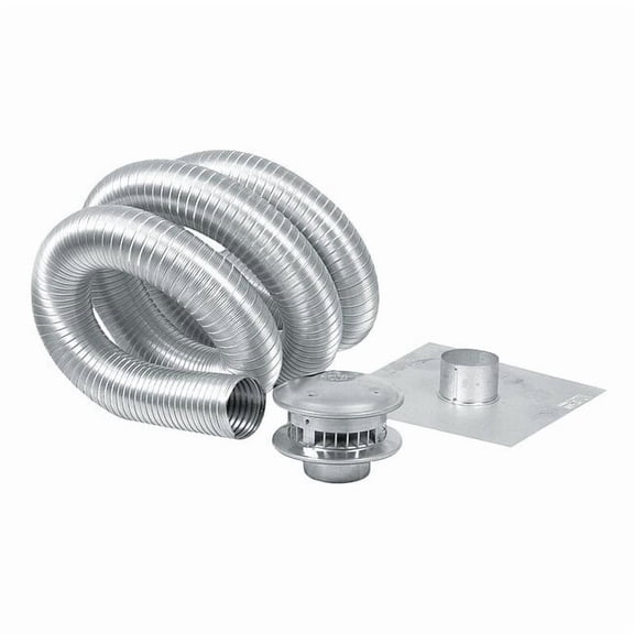 Ameri-Vent Chimney Liner,4" x 35 ft.,Aluminum 4ALK35