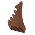 thumbnail image 2 of Peine de madera de sándalo con dientes anchos y gruesos, multifuncional, portátil, para masaje del cuero cabelludo., 2 of 14