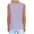 thumbnail image 5 of Women's Stripe Tank Tops Fashion Round Neck Pullover Sleeveless Top 2026 Summer Casual Loose Tee,Purples,M, 5 of 8