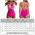 thumbnail image 2 of Traje de Baño Conjuntos de bikini Tirantes finos Traje de baño Control de barriga para mujer (Rosa L) Kuymtek Rosa T L para Mujer, 2 of 7