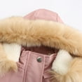thumbnail image 5 of Womens Winter Parka Coat Usmixi Warm Thickened Cotton Overcoat for Women Long Sleeve Casual Solid Plush Hooded Jacket Elastic Waist Fleece Lined Outwear with Pocket 2023 Coats, 5 of 7
