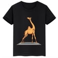 thumbnail image 3 of Ropa infantil con estampado de dibujos animados de camellos, camisetas negras de manga corta de verano para niños, camisetas de algodón personalizadas para niños y niñas, 3 of 5