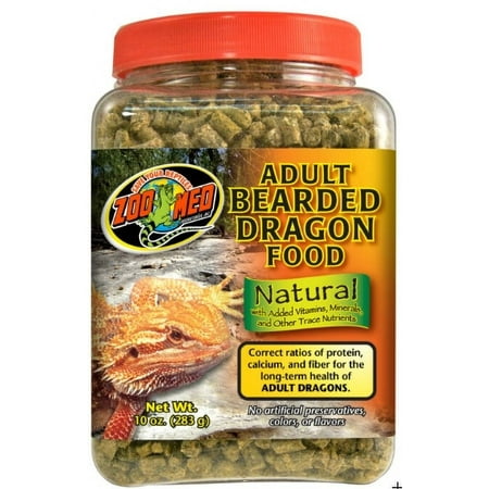Zoo Med Natural Bearded Dragon Food [Reptile Bearded Dragon Food, Reptile Supplies] 10 oz