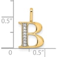 thumbnail image 4 of 10K Yellow Gold Diamond Letter B Initial Pendant (Width 9.73) (Length 15.26) - Jbsp, 4 of 5
