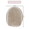 thumbnail image 6 of Home Weavers Allure Bathroom Rug Toilet Lid Seat Cover, Elastic Edges, 100% Cotton Soft Universal Fit for Standard Round Elongated Bath Room Bowl Lids, Washable, 18"x18" Toilet Lid Cover, Linen, 6 of 7