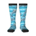 thumbnail image 2 of Lsque Dolphin Printed Crew Socks Men's Women's LightWeight Thin Casual Calf Socks ,Knee High Socks,Cotton Socks, 2 of 9