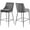Gray, variant on Meridian Furniture Karina 27.5"H Velvet Counter Stool in Black (Set of 2)